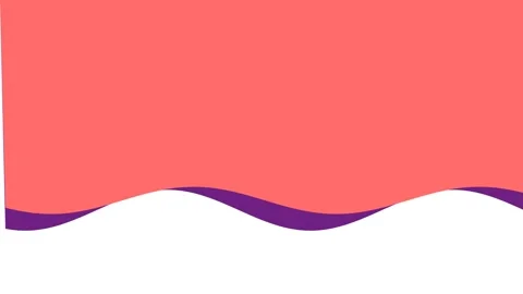 Abstract design featuring alternating purple and coral curved wave patterns Stockbeeldmateriaal 338310413
