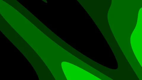 Abstract design featuring bold green hues and dark shapes forming smooth curv Иллюстрация