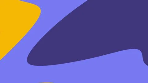 Abstract design featuring bold purple and blue shapes with a touch of yellow  Stock Illustration