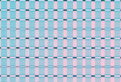 Abstract design featuring a grid pattern composed of intersecting blue and .. Stock Illustration