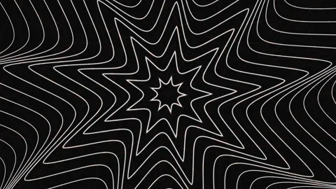 Abstract design featuring hypnotic ripple star pattern Stock Footage 341028276