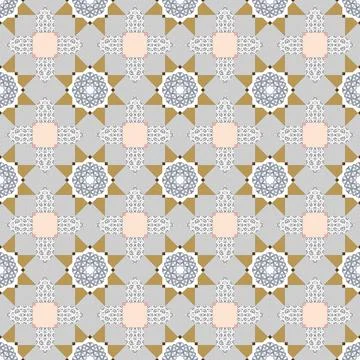 Abstract design featuring an intricate and unique pattern of geometric shapes Stock Illustration