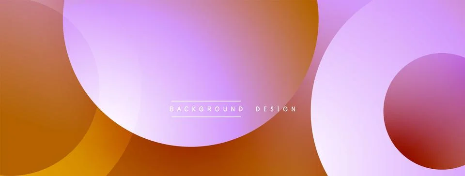 Abstract design featuring overlapping circles. Warm tones blend into cool 스톡 일러스트