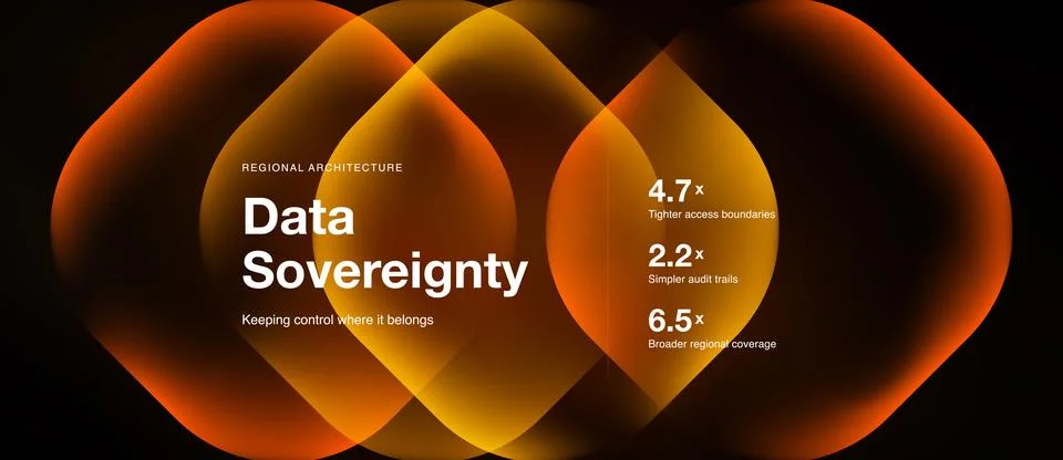 Abstract design featuring overlapping orange shapes. Text highlights data 스톡 일러스트