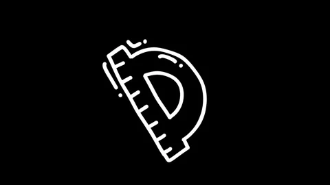 Abstract design featuring a stylized ruler symbolizing precision and measur.. Stock Footage 319587959