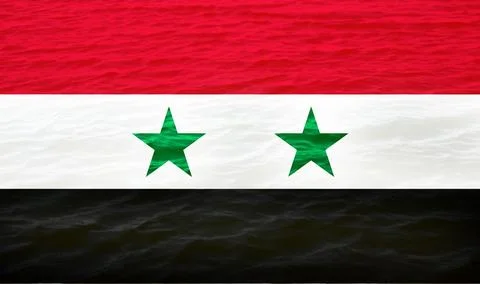 Abstract design featuring the Syrian flag as a textured background. The com.. Stock Illustration