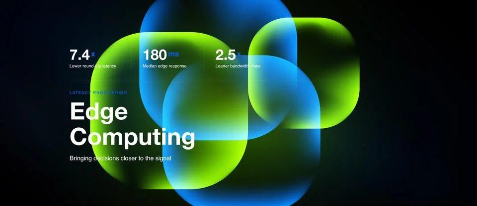 Abstract design featuring vibrant blue, green hues. Text highlights edge 스톡 일러스트
