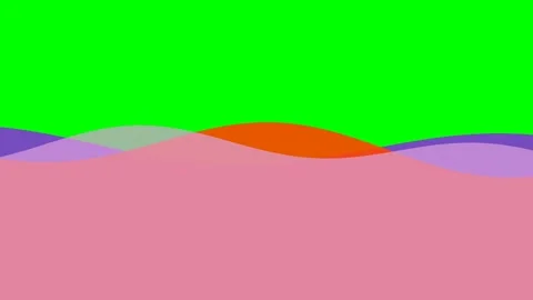 Abstract design featuring vibrant overlapping wave shapes in bright colors Stock Footage 340900349