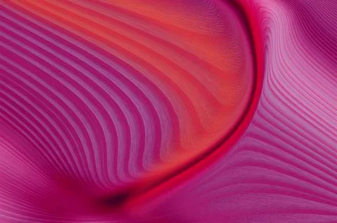 Abstract design featuring vibrant pink and red hues with flowing, wavy line.. Stock Illustration