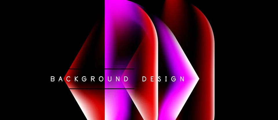Abstract design featuring vibrant pink, red gradients. Modern aesthetic, bold Stock Illustration