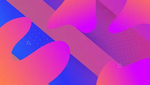 Abstract Design. Flat Liquid Shape. Creative Backdrop. Rainbow S Stock Illustration