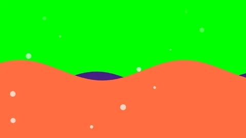 Abstract design with a flowing wave separating green and orange color zones Stock Footage 341839081