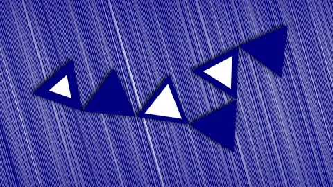 An Abstract design with hatching background and six triangle with small triangle Video stock 169869725