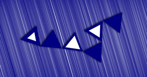 An Abstract design with hatching background and six triangle with small triangle Stock Illustration
