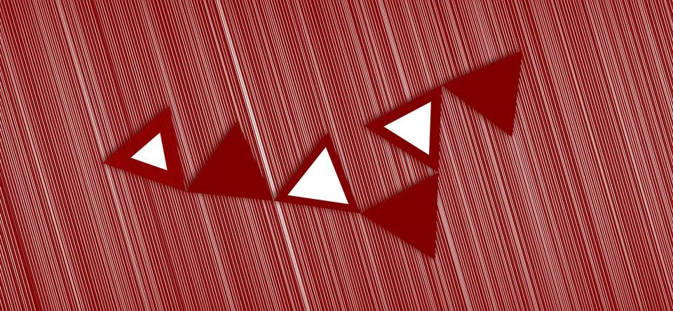 An Abstract design with hatching background and six triangle with small triangle イラスト素材