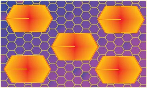 Abstract design of honey bee net with big hexagon Stock Illustration