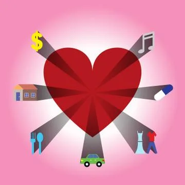 Abstract Design Human's Needs Stock Illustration