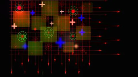 Abstract design illustration background digital binary data on colorful lin.. Stock Illustration