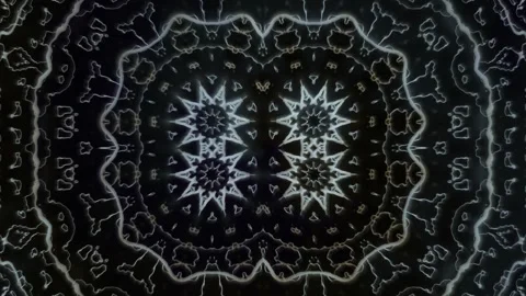 Abstract design with intricate patterns and bright central Stock Footage 339960961