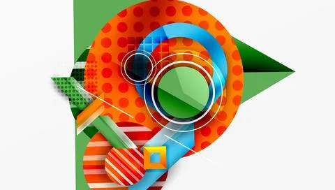 Abstract design with layered geometric shapes Stock Illustration