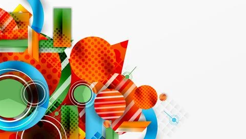 Abstract design with layered geometric shapes Stock Illustration