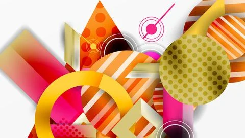 Abstract design with layered geometric shapes Stock Illustration