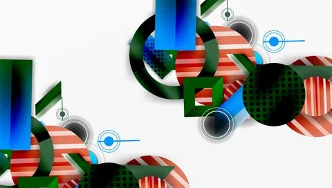 Abstract design with layered geometric shapes Stock Illustration