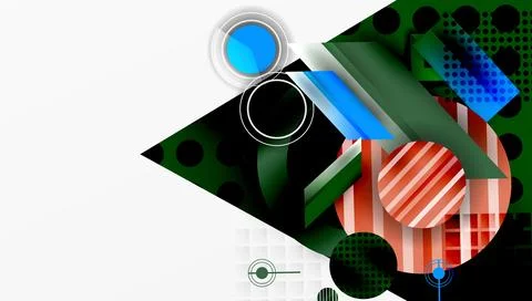 Abstract design with layered geometric shapes Stock Illustration