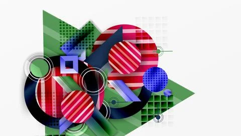 Abstract design with layered geometric shapes Stock Illustration