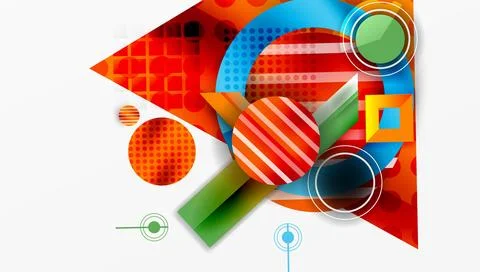 Abstract design with layered geometric shapes Stock Illustration