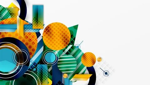 Abstract design with layered geometric shapes Stock Illustration