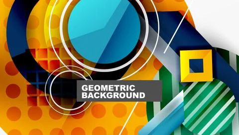 Abstract design with layered geometric shapes Stock Illustration