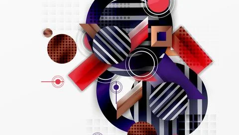 Abstract design with layered geometric shapes Stock Illustration