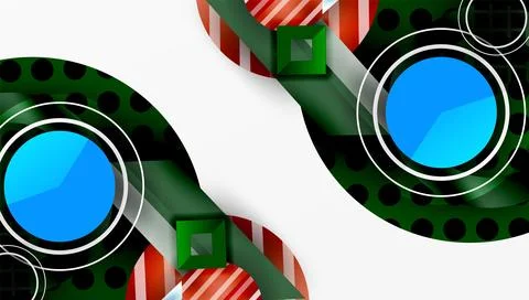 Abstract design with layered geometric shapes Stock Illustration