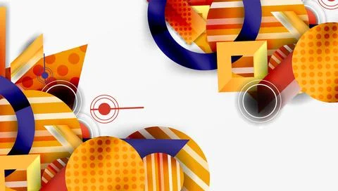 Abstract design with layered geometric shapes Stock Illustration
