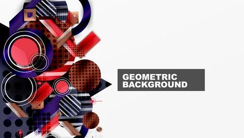 Abstract design with layered geometric shapes Stock Illustration