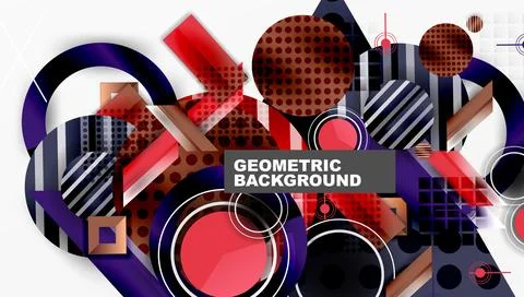 Abstract design with layered geometric shapes Stock Illustration