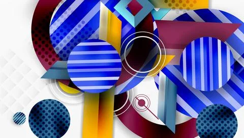 Abstract design with layered geometric shapes Stock Illustration