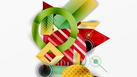 Abstract design with layered geometric shapes Stock Illustration