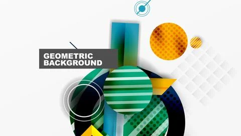 Abstract design with layered geometric shapes Stock Illustration