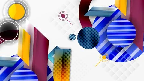 Abstract design with layered geometric shapes Stock Illustration