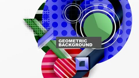 Abstract design with layered geometric shapes Stock Illustration