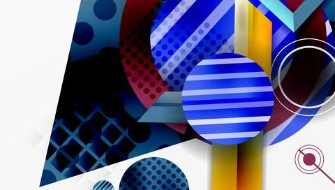 Abstract design with layered geometric shapes Stock Illustration