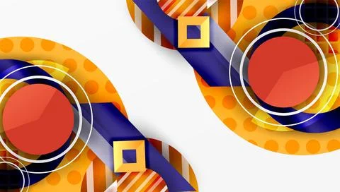 Abstract design with layered geometric shapes Stock Illustration