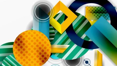 Abstract design with layered geometric shapes Stock Illustration