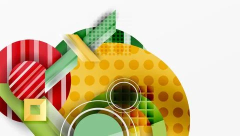 Abstract design with layered geometric shapes Stock Illustration