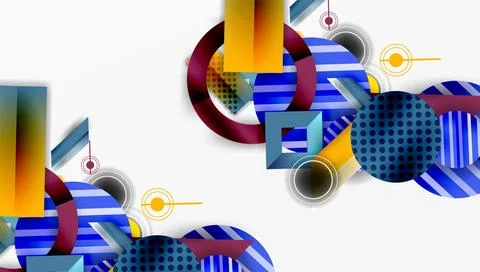 Abstract design with layered geometric shapes Stock Illustration
