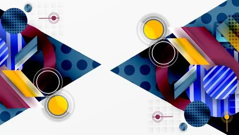 Abstract design with layered geometric shapes Stock Illustration