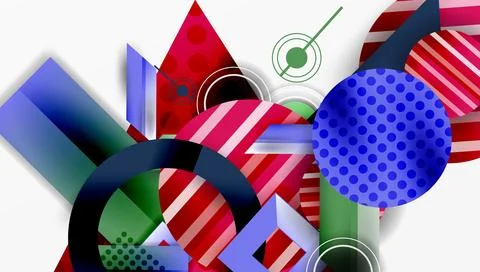 Abstract design with layered geometric shapes Stock Illustration