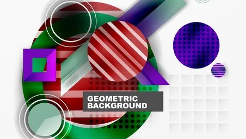 Abstract design with layered geometric shapes Stock Illustration